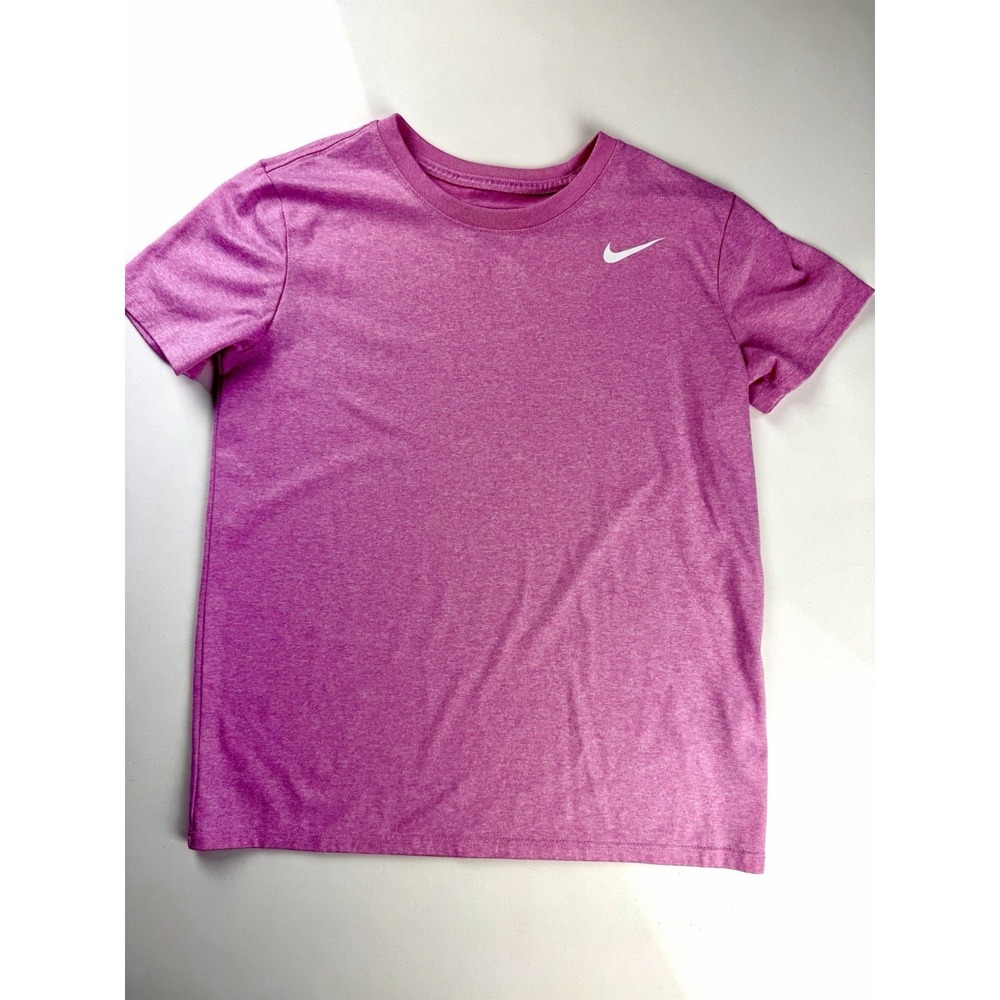 Nike Dri-FIT Girls Pink Athletic T-Shirt XS Short‎ Sleeve Activewear Tee